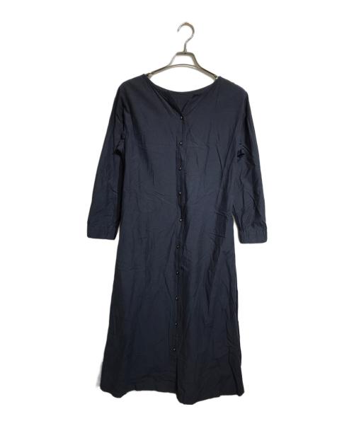 BLUE LABEL CRESTBRIDGE（ブルーレーベルクレストブリッジ）BLUE LABEL CRESTBRIDGE (ブルーレーベルクレストブリッジ) チェック切替シャツワンピース ネイビー サイズ:36の古着・服飾アイテム