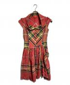 Vivienne Westwood RED LABELヴィヴィアンウエストウッドレッドレーベル）の古着「丸襟チェックワンピース」｜レッド