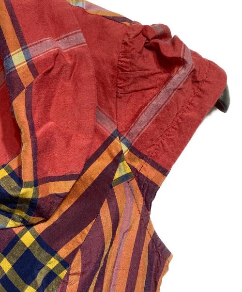 Vivienne Westwood RED LABEL（ヴィヴィアンウエストウッドレッドレーベル）Vivienne Westwood RED LABEL (ヴィヴィアンウエストウッドレッドレーベル) 丸襟チェックワンピース レッド サイズ:3の古着・服飾アイテム