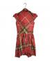 Vivienne Westwood RED LABEL (ヴィヴィアンウエストウッドレッドレーベル) 丸襟チェックワンピース レッド サイズ:3：15000円