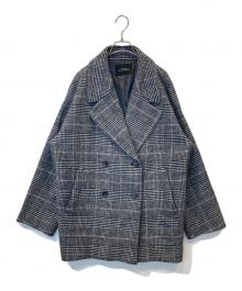 green label relaxing（グリーンレーベルリラクシング）の古着「リバーメルトンバルカラーコート」｜ブラウン