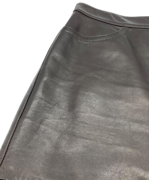 BLAMINK（ブラミンク）BLAMINK (ブラミンク) シープタイトスカート ブラウン サイズ:36の古着・服飾アイテム