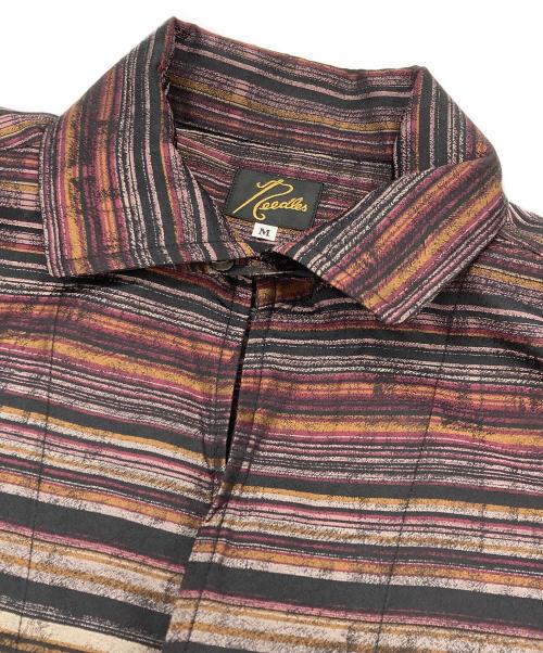 Needles（ニードルズ）Needles (ニードルズ) イタリアンカラーシャツ パープル サイズ:Mの古着・服飾アイテム