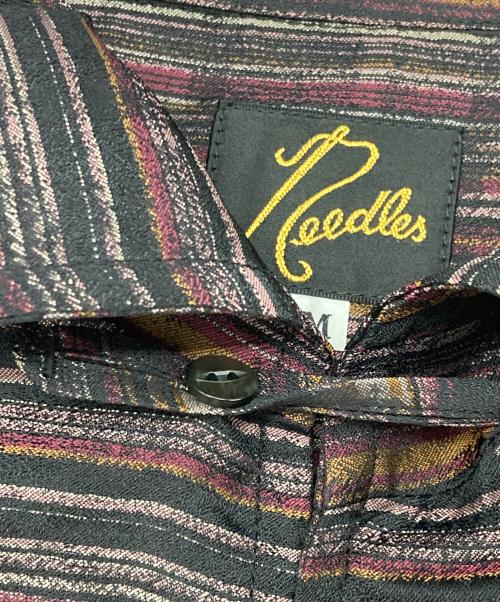 Needles（ニードルズ）Needles (ニードルズ) イタリアンカラーシャツ パープル サイズ:Mの古着・服飾アイテム