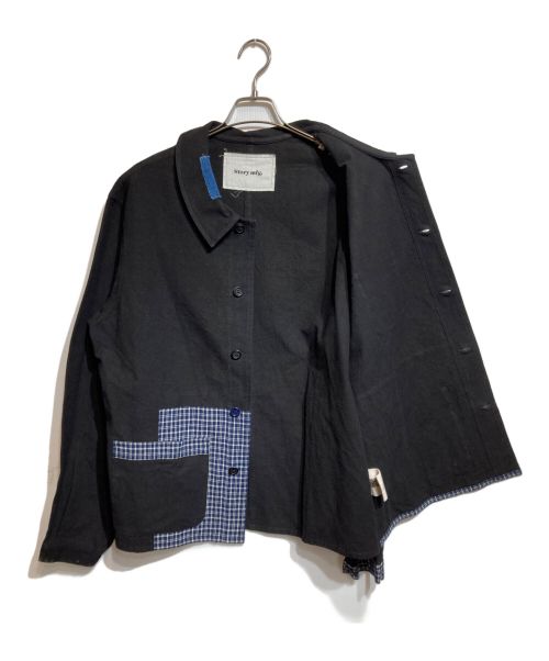 STORY mfg（ストーリーエムエフジー）Story mfg (ストーリーエムエフジー) FRENCH JACKET ブラック サイズ:Lの古着・服飾アイテム