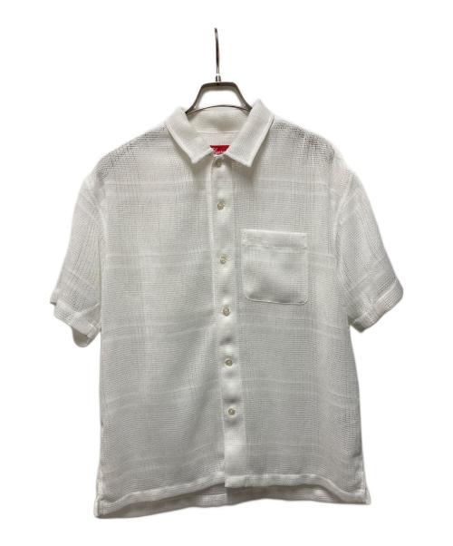 SUPREME（シュプリーム）Supreme (シュプリーム) Mesh Stripe S/S Shirt ホワイト サイズ:Ｓの古着・服飾アイテム