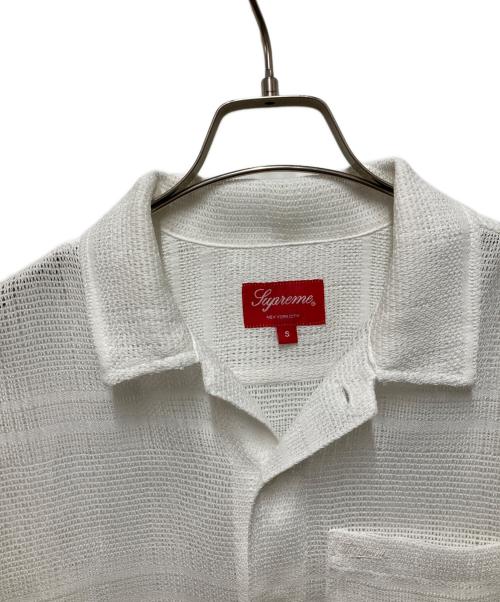SUPREME（シュプリーム）Supreme (シュプリーム) Mesh Stripe S/S Shirt ホワイト サイズ:Ｓの古着・服飾アイテム