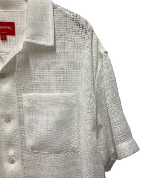 SUPREME（シュプリーム）Supreme (シュプリーム) Mesh Stripe S/S Shirt ホワイト サイズ:Ｓの古着・服飾アイテム