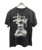 stussyステューシー）の古着「プリントTシャツ」｜ブラック