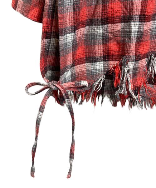 FACETASM（ファセッタズム）FACETASM (ファセッタズム) FRINGE SHIRT ブラック×レッド サイズ:5の古着・服飾アイテム