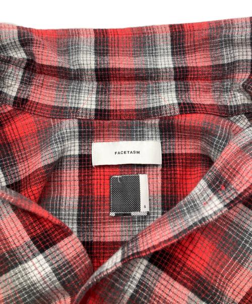 FACETASM（ファセッタズム）FACETASM (ファセッタズム) FRINGE SHIRT ブラック×レッド サイズ:5の古着・服飾アイテム