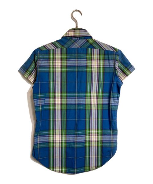Vivienne Westwood man（ヴィヴィアン ウェストウッド マン）Vivienne Westwood man (ヴィヴィアン ウェストウッド マン) アシメントリーカラーショートスリーブシャツ ブルー サイズ:44の古着・服飾アイテム