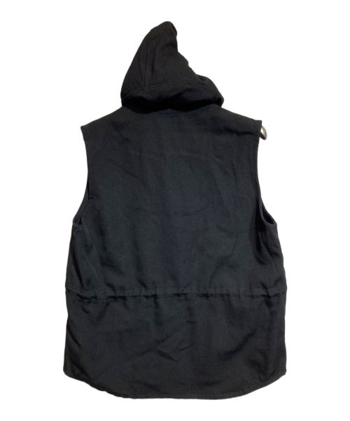 Yohji Yamamoto pour homme（ヨウジヤマモト プールオム）Yohji Yamamoto pour homme (ヨウジヤマモト プールオム) ARMY GABARDINE HOODED VEST ブラック サイズ:3の古着・服飾アイテム