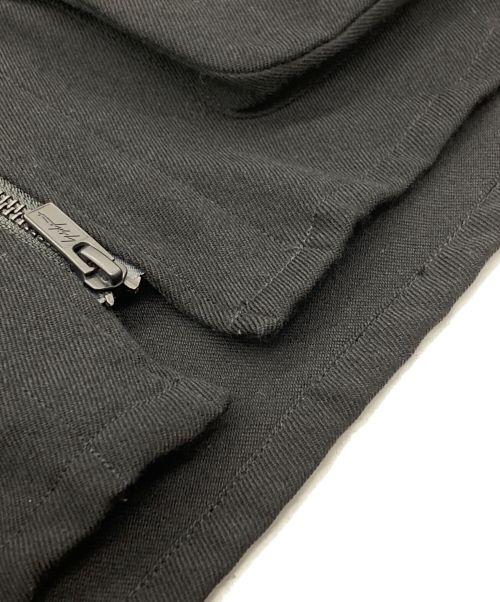 Yohji Yamamoto pour homme（ヨウジヤマモト プールオム）Yohji Yamamoto pour homme (ヨウジヤマモト プールオム) ARMY GABARDINE HOODED VEST ブラック サイズ:3の古着・服飾アイテム