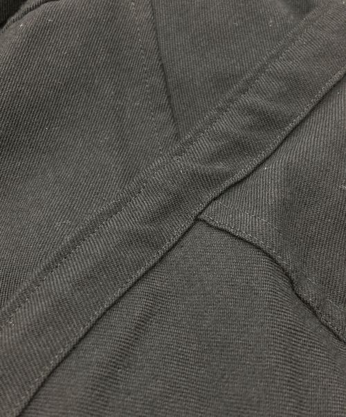 Yohji Yamamoto pour homme（ヨウジヤマモト プールオム）Yohji Yamamoto pour homme (ヨウジヤマモト プールオム) ARMY GABARDINE HOODED VEST ブラック サイズ:3の古着・服飾アイテム