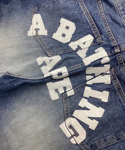 A BATHING APE（アベイシングエイプ）A BATHING APE (ア ベイシング エイプ) カレッジデニムショーツ インディゴ サイズ:Mの古着・服飾アイテム