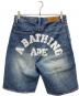 A BATHING APE (ア ベイシング エイプ) カレッジデニムショーツ インディゴ サイズ:M：10000円