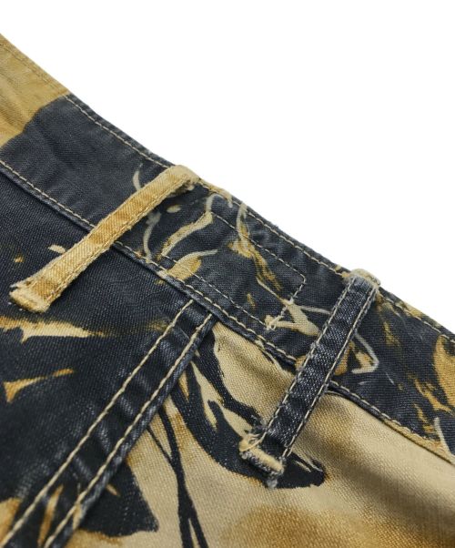 KAPITAL（キャピタル）KAPITAL (キャピタル) リーフ柄ベイカーパンツ ベージュ×ネイビー サイズ:Lの古着・服飾アイテム