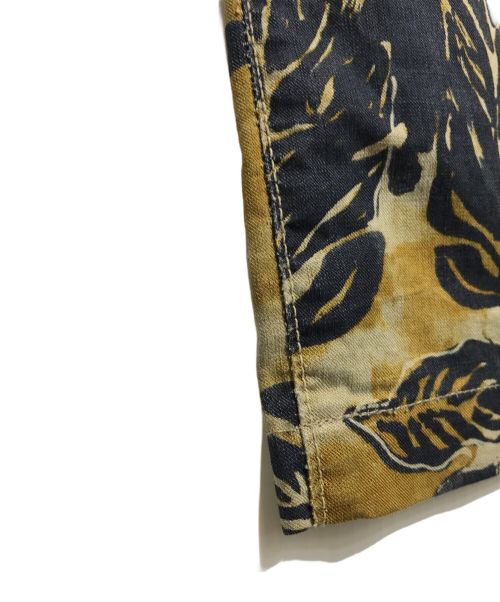 KAPITAL（キャピタル）KAPITAL (キャピタル) リーフ柄ベイカーパンツ ベージュ×ネイビー サイズ:Lの古着・服飾アイテム