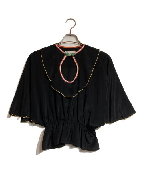 mother（マザー）mother (マザー) チャイナブラウス ブラック サイズ:-の古着・服飾アイテム