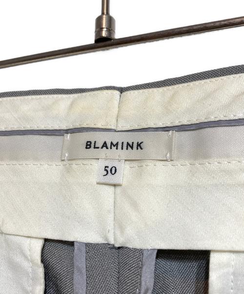 BLAMINK（ブラミンク）BLAMINK (ブラミンク) サイドベルトモヘア×シルクスラックス グレー サイズ:50の古着・服飾アイテム