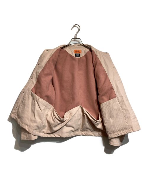 UNIVERSAL OVERALL（ユニバーサルオーバーオール）UNIVERSAL OVERALL (ユニバーサルオーバーオール) TATTOO STUDIO YAMADA (タトゥースタジオヤマダ) カバーオール ピンク サイズ:Mの古着・服飾アイテム