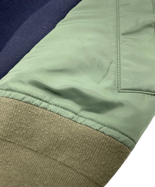 sacai（サカイ）sacai (サカイ) MA-1 Hoodie Sponge Sweat ネイビー サイズ:1の古着・服飾アイテム