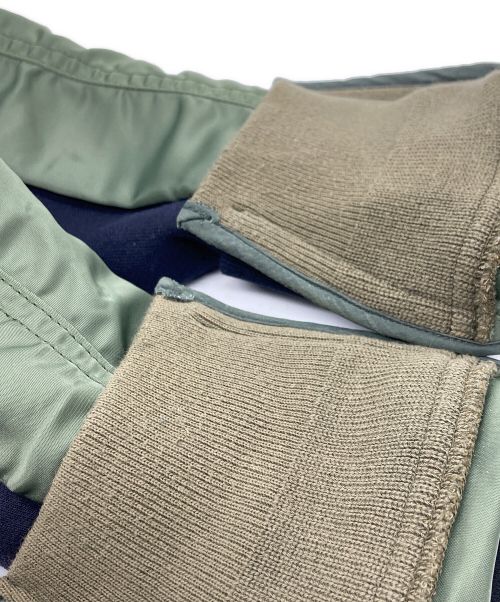 sacai（サカイ）sacai (サカイ) MA-1 Hoodie Sponge Sweat ネイビー サイズ:1の古着・服飾アイテム