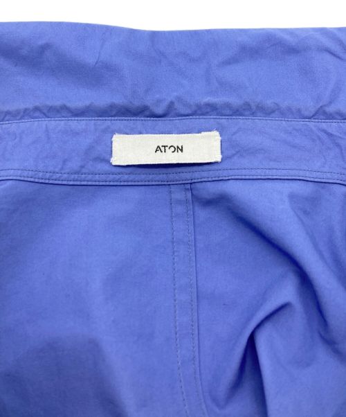 ATON（エイトン）ATON (エイトン) SHRINK BROAD OVERSIZED SHIRT ブルー サイズ:06の古着・服飾アイテム