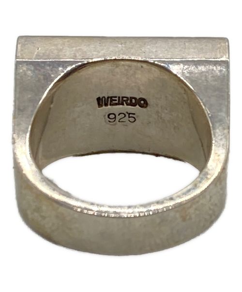 WEIRDO（ウィアード）WEIRDO (ウィアード) ロゴスタンプリング ブラック×シルバー サイズ:8号の古着・服飾アイテム