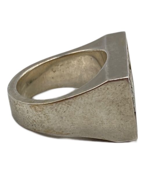 WEIRDO（ウィアード）WEIRDO (ウィアード) ロゴスタンプリング ブラック×シルバー サイズ:8号の古着・服飾アイテム