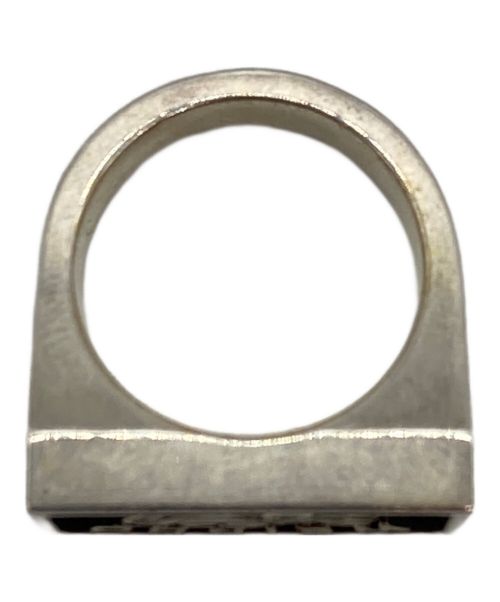 WEIRDO（ウィアード）WEIRDO (ウィアード) ロゴスタンプリング ブラック×シルバー サイズ:8号の古着・服飾アイテム