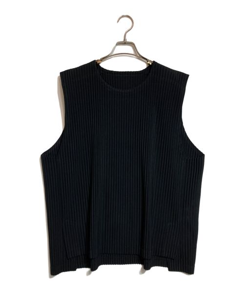 HOMME PLISSE ISSEY MIYAKE（オム プリッセ イッセイ ミヤケ）HOMME PLISSE ISSEY MIYAKE (オムプリッセ イッセイ ミヤケ) プリーツベスト ブラック サイズ:2の古着・服飾アイテム