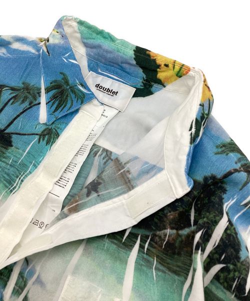 doublet（ダブレット）doublet (ダブレット) ハンガー圧縮アロハシャツ ブルー サイズ:Mの古着・服飾アイテム