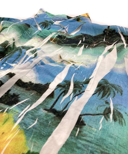 doublet（ダブレット）doublet (ダブレット) ハンガー圧縮アロハシャツ ブルー サイズ:Mの古着・服飾アイテム