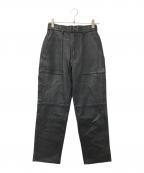 FRAMeWORKフレームワーク）の古着「シープスキンレザーパンツ」｜ブラック