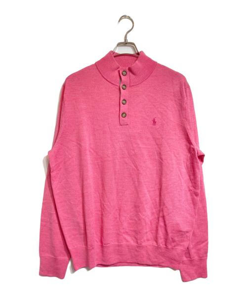 POLO GOLF RALPH LAUREN（ポロ ゴルフ ラルフローレン）POLO GOLF RALPH LAUREN (ポロ ゴルフ ラルフローレン) ハイネックニット ピンク サイズ:Lの古着・服飾アイテム