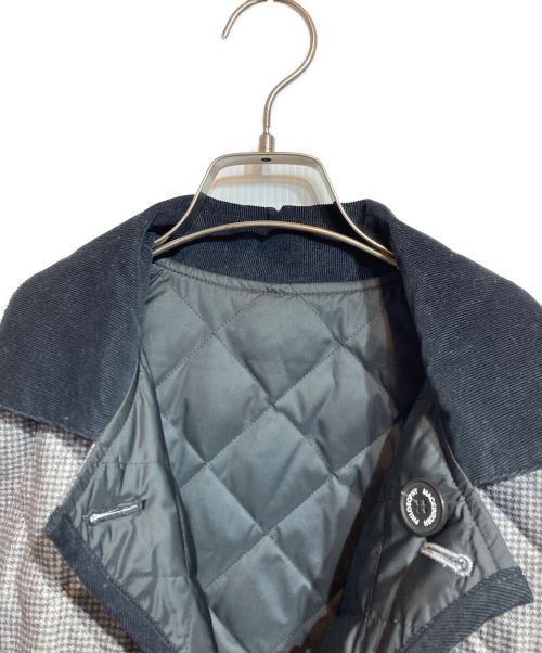 MACKINTOSH（マッキントッシュ）MACKINTOSH (マッキントッシュ) 高密度タフタ キルティング ダウンジャケット ブラック×グレー サイズ:38の古着・服飾アイテム