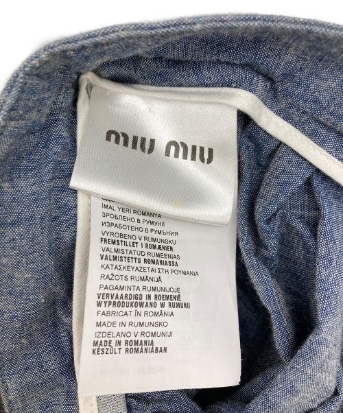 MIU MIU（ミュウミュウ）MIU MIU (ミュウミュウ) フラップミニスカート インディゴ サイズ:40の古着・服飾アイテム