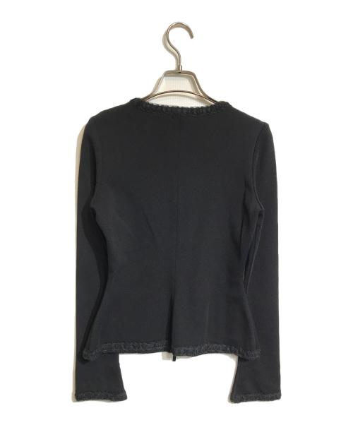 FOXEY NEWYORK（フォクシーニューヨーク）FOXEY NEWYORK (フォクシーニューヨーク) ノーカラージャケット ブラック サイズ:38の古着・服飾アイテム