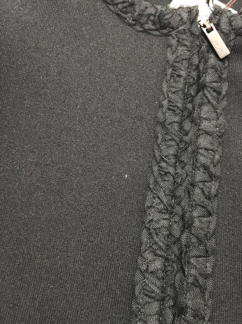 FOXEY NEWYORK（フォクシーニューヨーク）FOXEY NEWYORK (フォクシーニューヨーク) ノーカラージャケット ブラック サイズ:38の古着・服飾アイテム