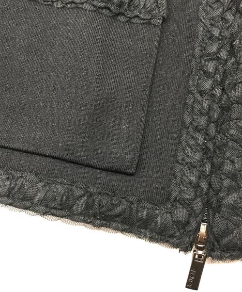 FOXEY NEWYORK（フォクシーニューヨーク）FOXEY NEWYORK (フォクシーニューヨーク) ノーカラージャケット ブラック サイズ:38の古着・服飾アイテム