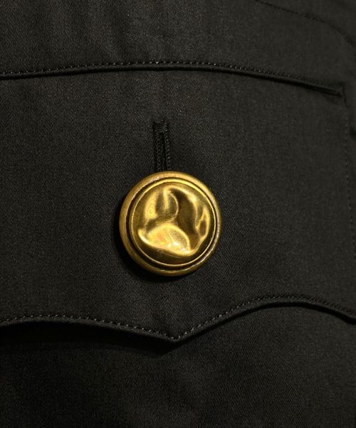 COMME des GARCONS HOMME PLUS（コムデギャルソンオムプリュス）COMME des GARCONS HOMME PLUS (コムデギャルソンオムプリュス) 金ボタンミリタリーシャツ ブラック サイズ:Sの古着・服飾アイテム