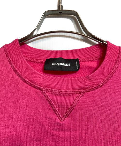 DSQUARED2（ディースクエアード）DSQUARED2 (ディースクエアード) MINI ICON COOL SWEATER ピンク サイズ:Lの古着・服飾アイテム