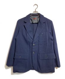 GANGSTERVILLE（ギャングスタービル）の古着「コットンウールサージテーラードジャケット」｜ネイビー