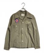 OLD CROWオールドクロウ）の古着「CROW WHEELS - L/S SHIRTS」｜ベージュ