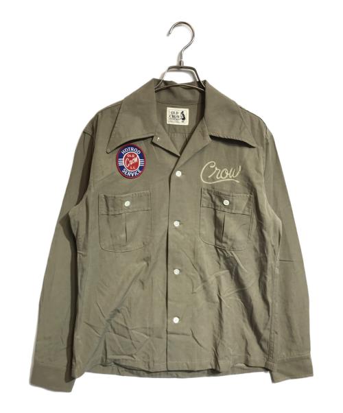 OLD CROW（オールドクロウ）OLD CROW (オールドクロウ) CROW WHEELS - L/S SHIRTS ベージュ サイズ:Sの古着・服飾アイテム