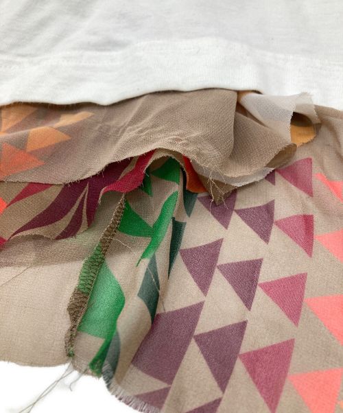 sacai（サカイ）sacai (サカイ) PENDLETON (ペンドルトン) ネイティブ柄バックプリーツTシャツ ベージュ×ホワイト サイズ:1の古着・服飾アイテム
