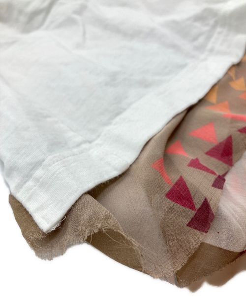 sacai（サカイ）sacai (サカイ) PENDLETON (ペンドルトン) ネイティブ柄バックプリーツTシャツ ベージュ×ホワイト サイズ:1の古着・服飾アイテム