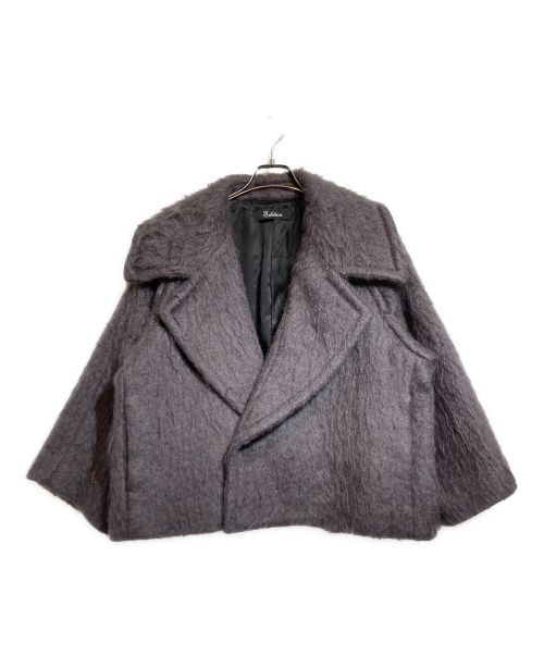 edition（エディション）edition (エディション) MOHAIR SHAGGY WASHER SHAGGY SHORT COAT パープル サイズ:Fの古着・服飾アイテム